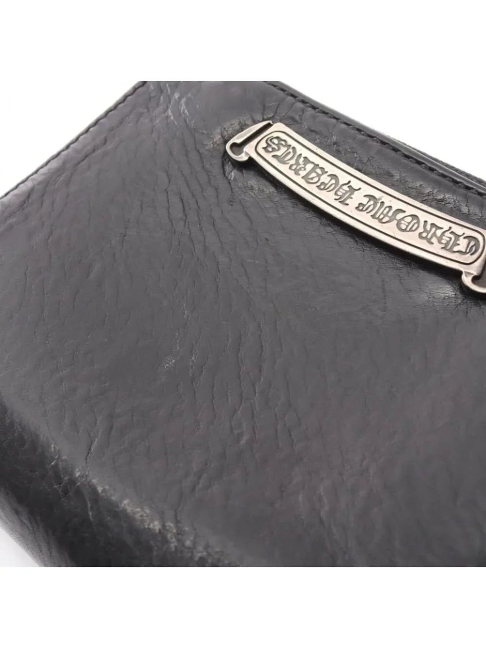 Chrome Hearts Bifold Wallet Square Zip Bill Leather